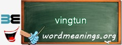 WordMeaning blackboard for vingtun